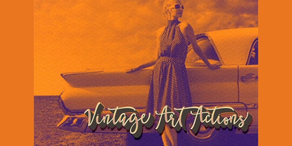 Latest Free Photoshop Actions 148 Vintage Art Actions Trio