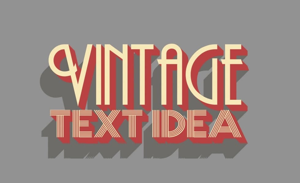 Latest Free Photoshop Text Styles & Effects 168 Vintage Text Idea