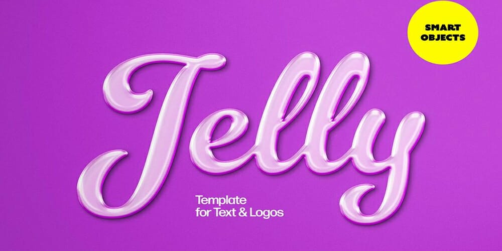 Latest Free Photoshop Text Styles & Effects 43 Violet Glossy Text Effect