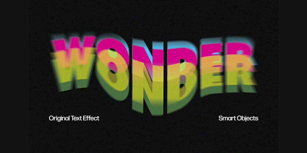 Latest Free Photoshop Text Styles & Effects 94 Vivid Psychedelic Text Effect