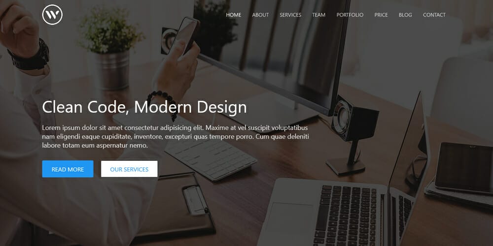 Best Free Web Templates 2023 281 WDZ One Page Business HTML Template