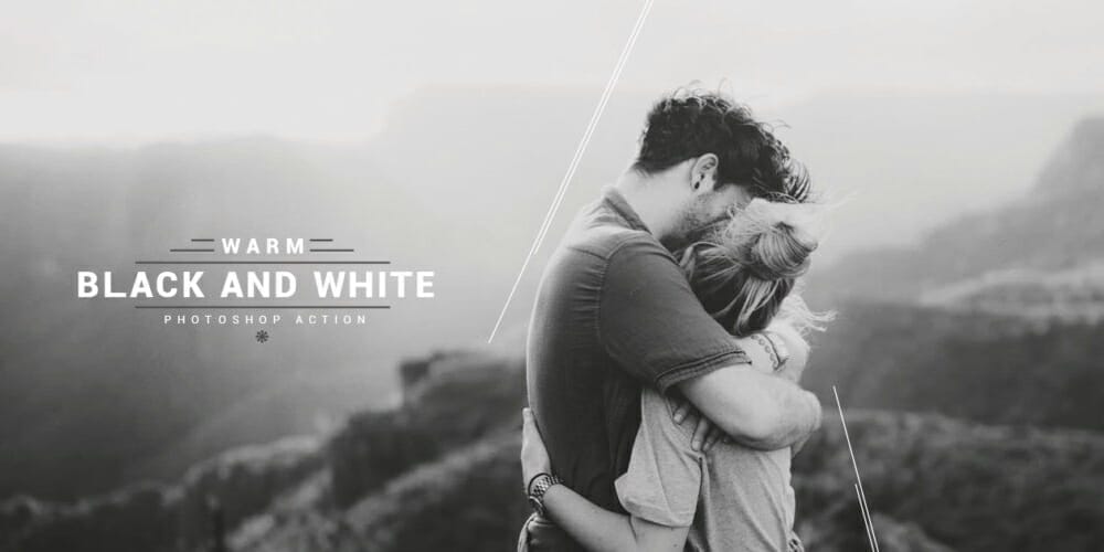 Latest Free Photoshop Actions 65 Warm Black and White Photoshop Action