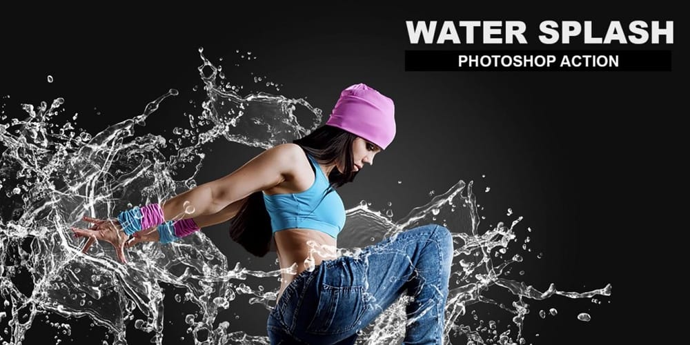 Latest Free Photoshop Actions 188 Water Splash Photoshop Action
