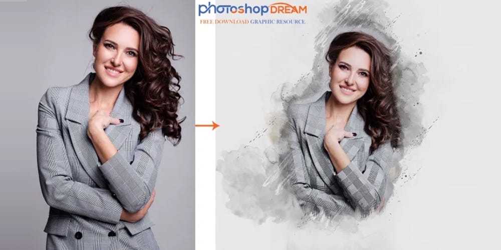 Latest Free Photoshop Actions 209 Watercolor Photoshop Action