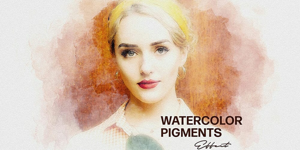 Latest Free Photoshop Actions 261 Watercolor Pigments Effect