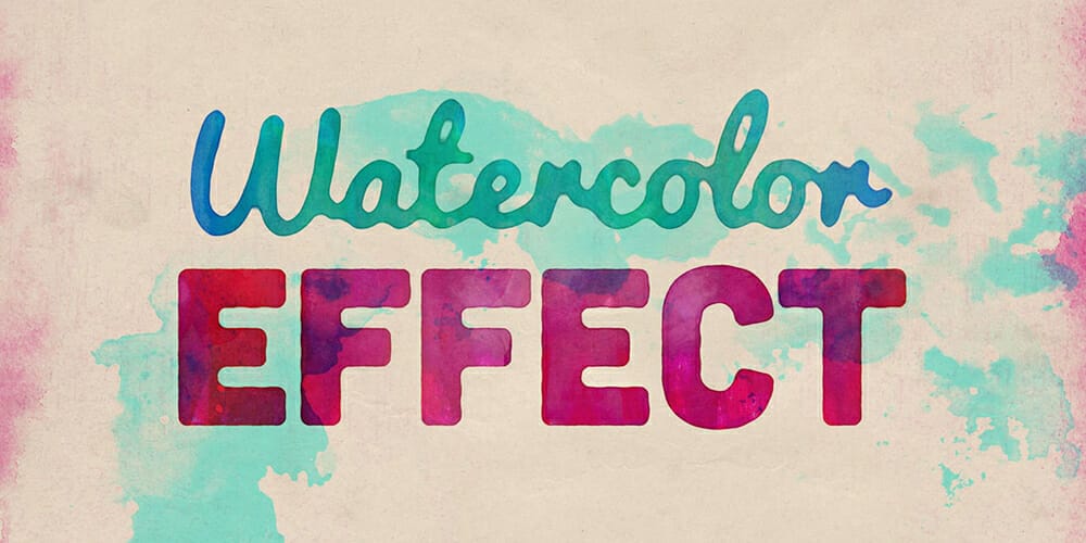Latest Free Photoshop Text Styles & Effects 123 Watercolor Text Effect