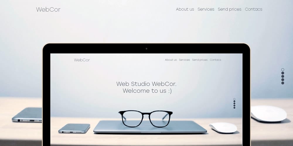 Webcor Landing Page PSD