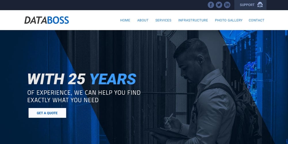 Webhosting Site Template PSD