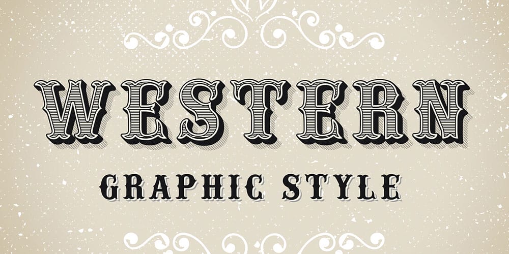 Latest Free Photoshop Text Styles & Effects 187 Western Style Text Effect PSD