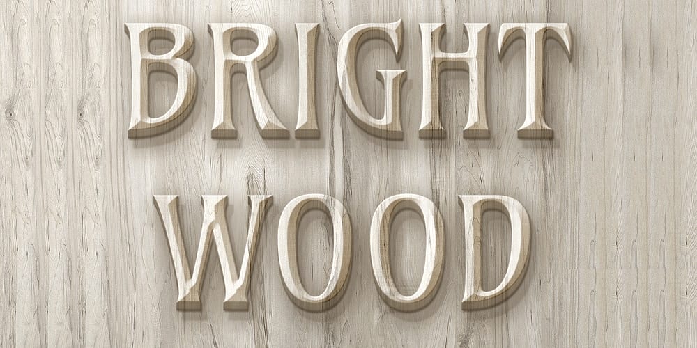 Latest Free Photoshop Text Styles & Effects 223 Wood Text Effect PSD
