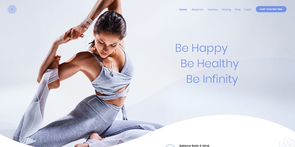 Best Free Web Templates 2023 336 Yoga Web Design Template