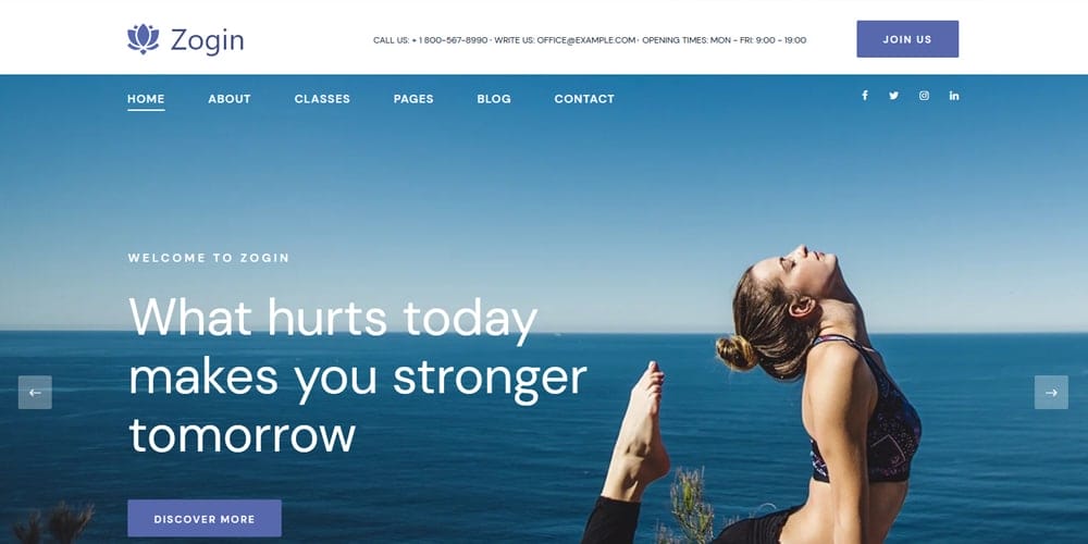 Zogin Yoga Web Template