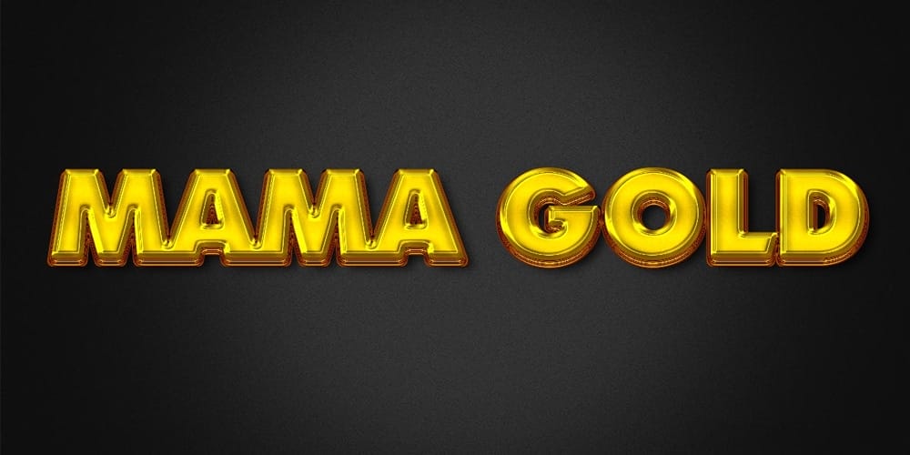 mama gold effect psd