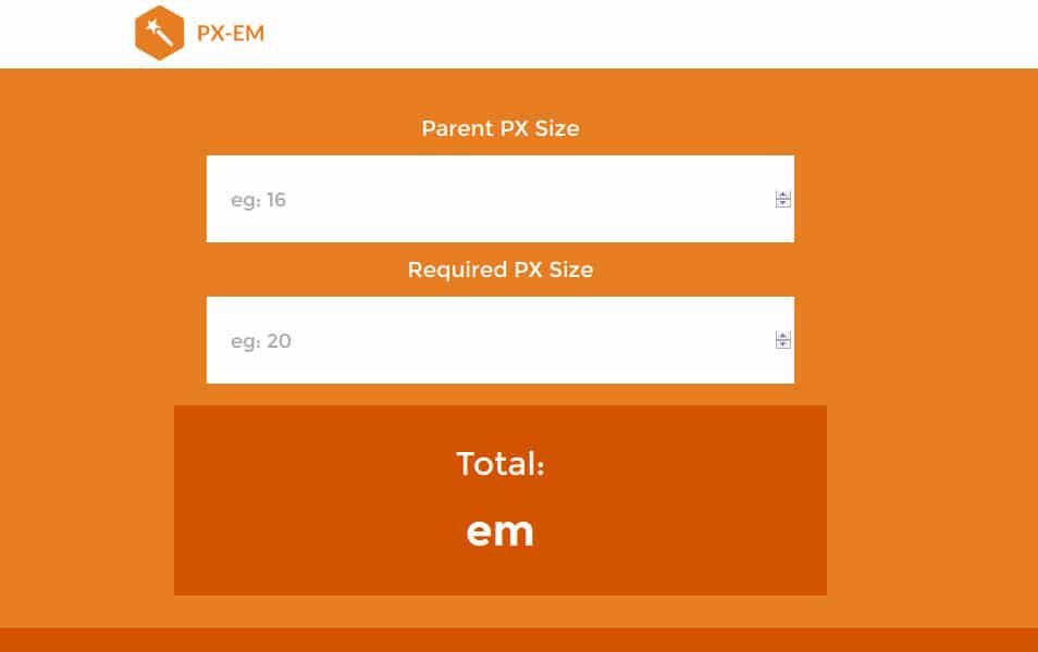 px-em - px to em Calculator