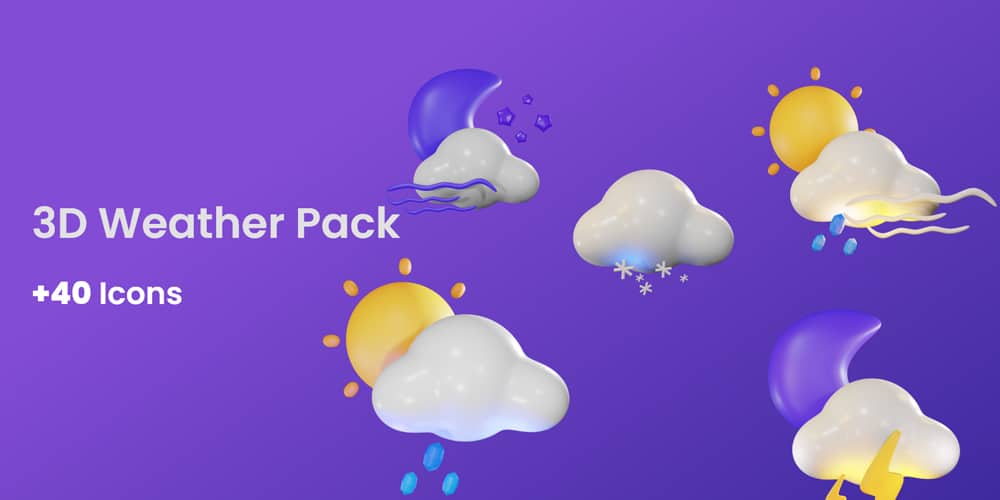 3D Weather Icons