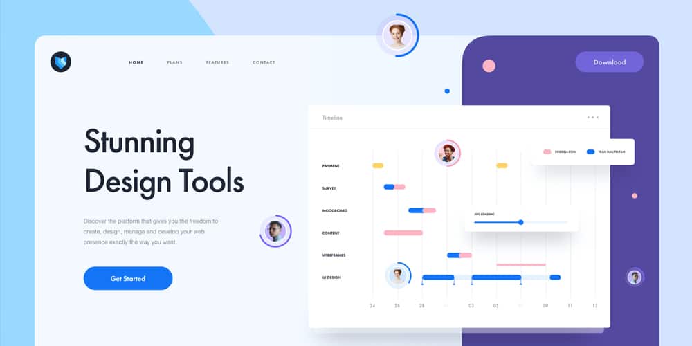 Design Tool Landing Page Template