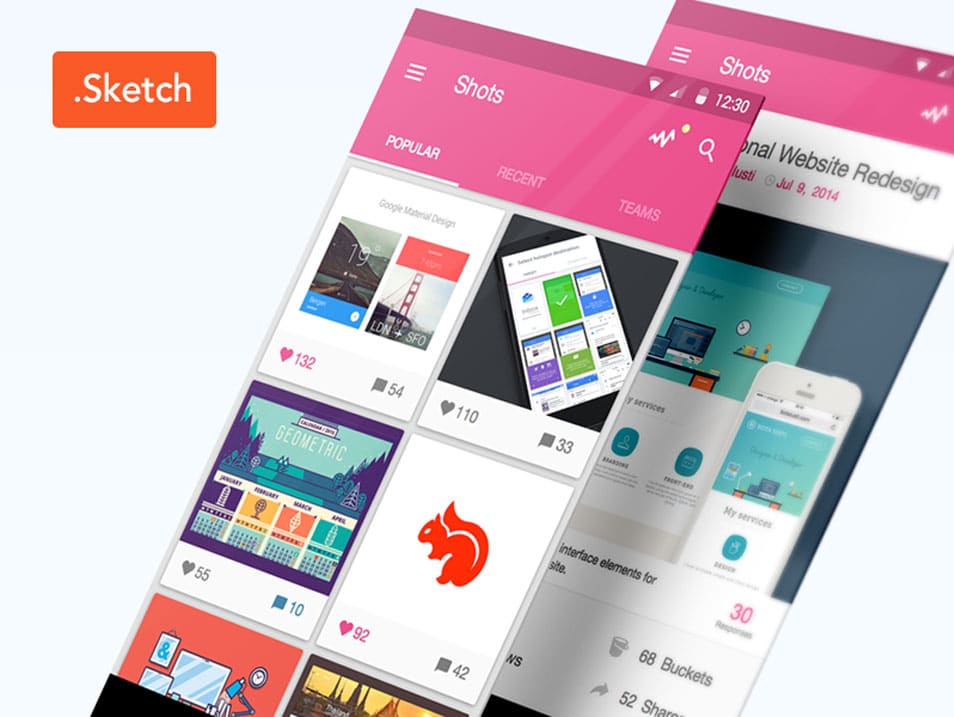 Dribbble App Material Design