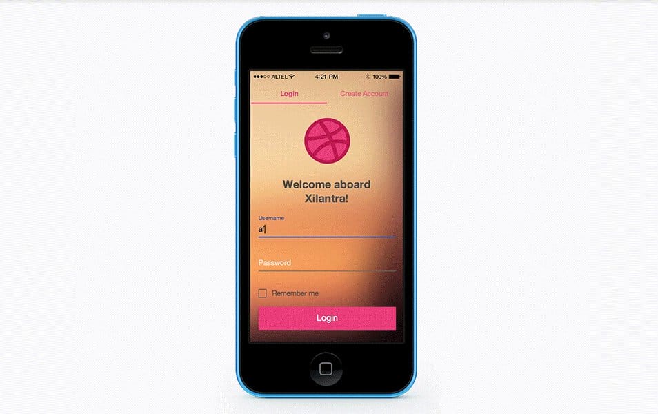 Dribbble Login Animation