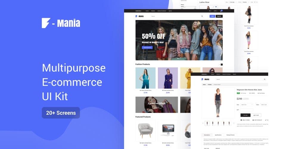 F-Mania E-commerce UI Kit