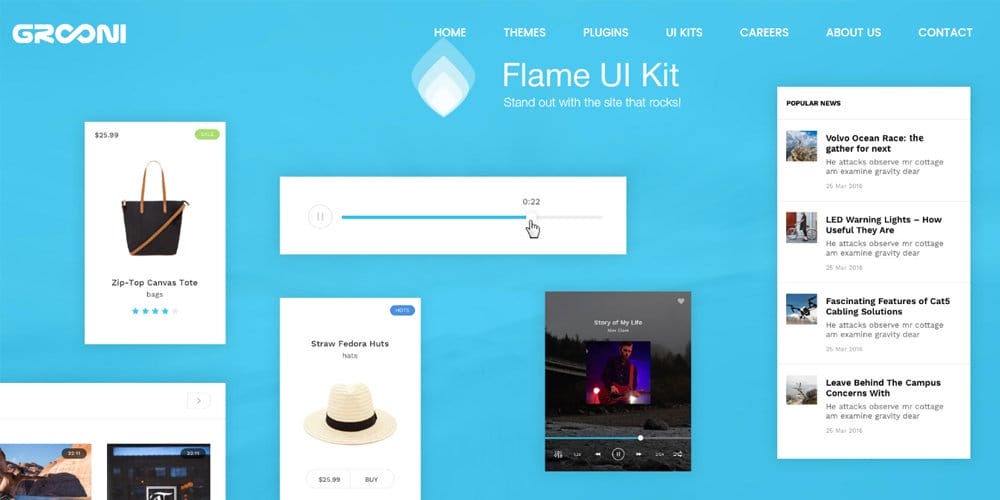 Flame UI Kit for Sketch App