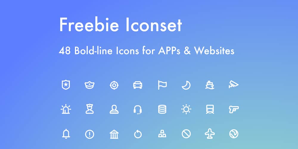Free Bold Line Icons