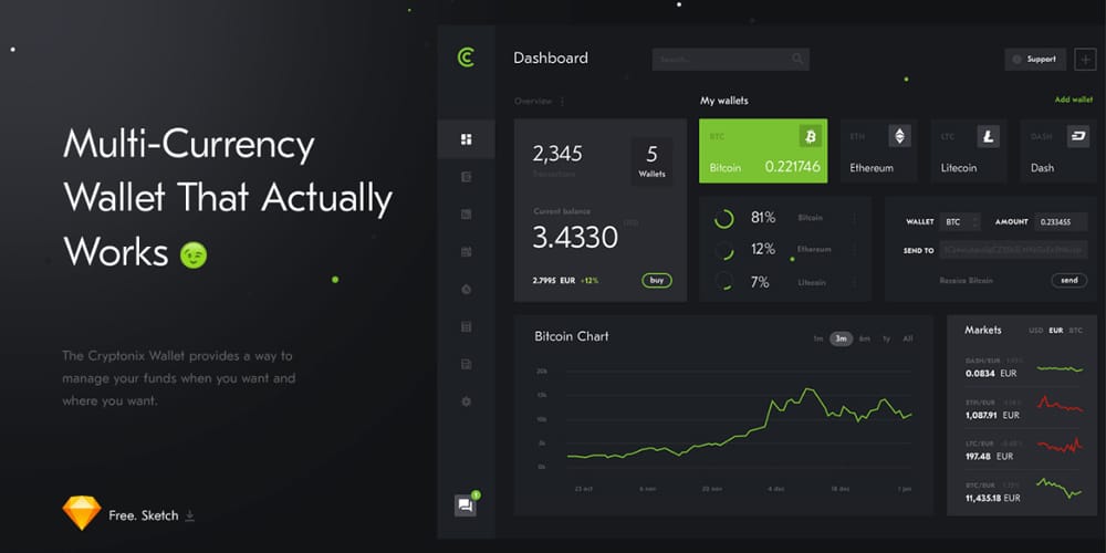 Free Crypto Wallet Dashboard