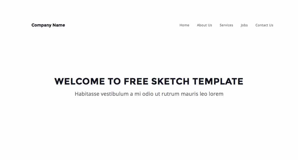 Free Sketch Website Template