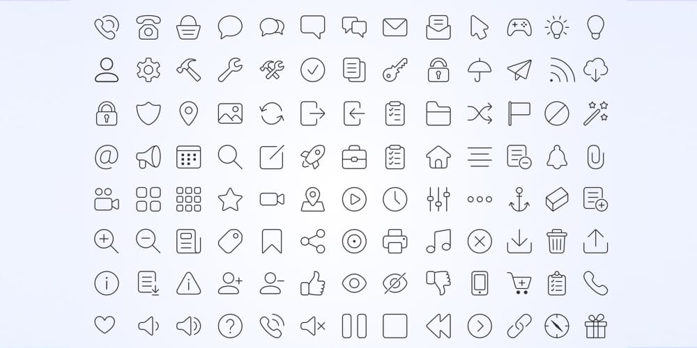 Free Web Line Icons