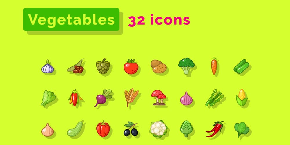 Fruits and Vegetables Icons