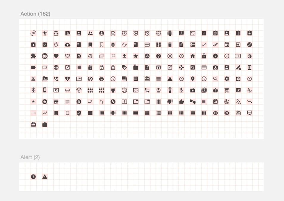 Material Design Icons with Bounds