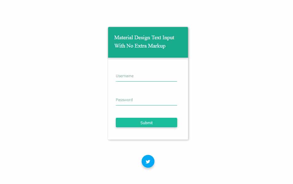 Material Design Input Text