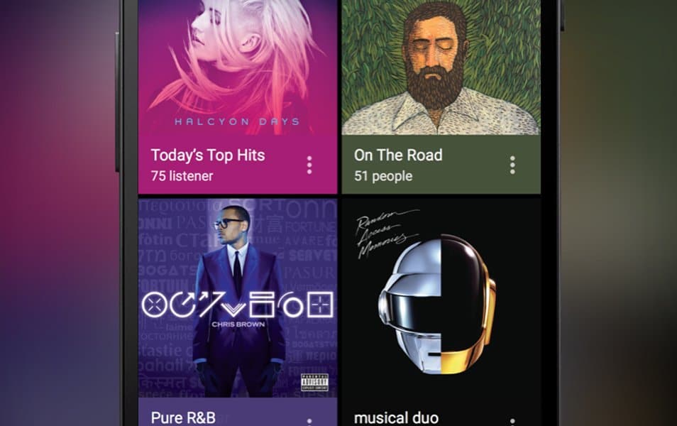 Material Design Music Feed