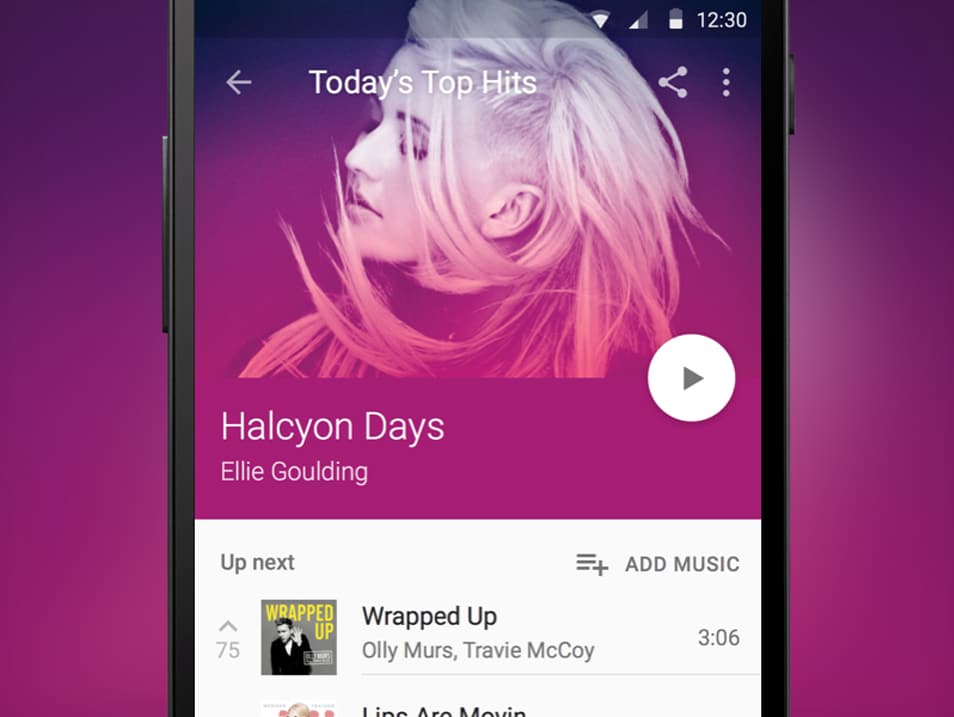 Material Design Music Player