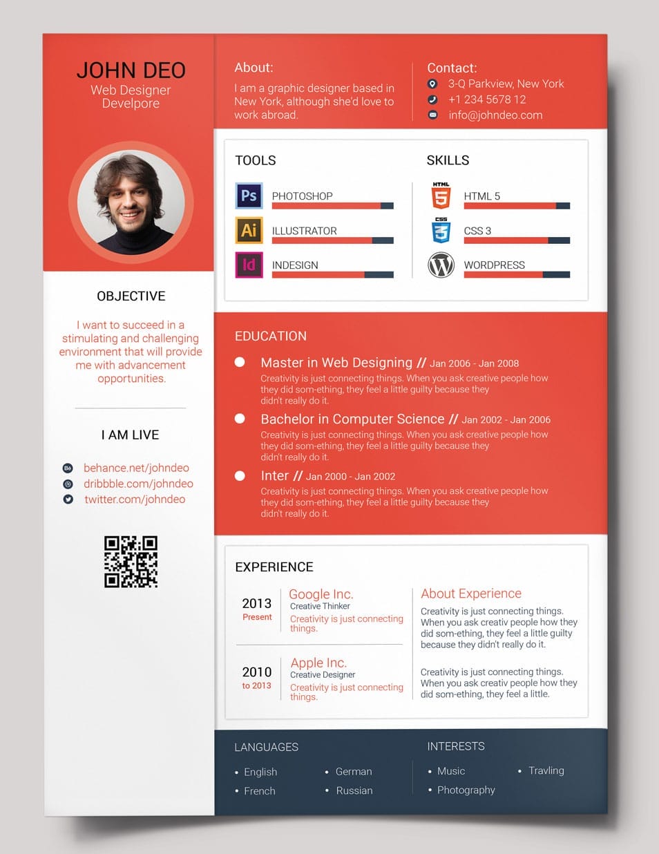 Material Design Resume