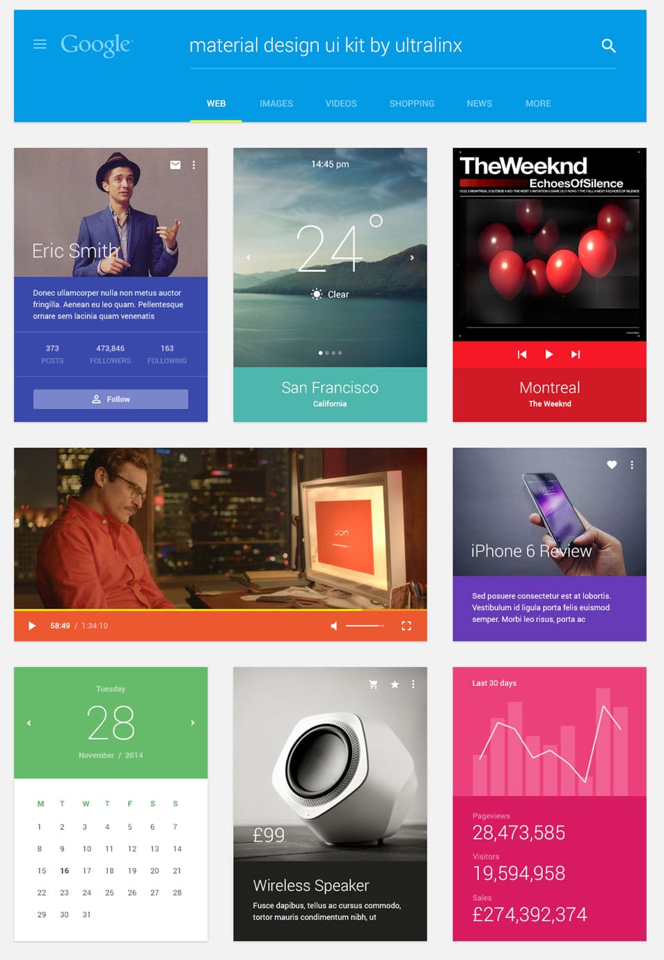 Material Design UI Kit