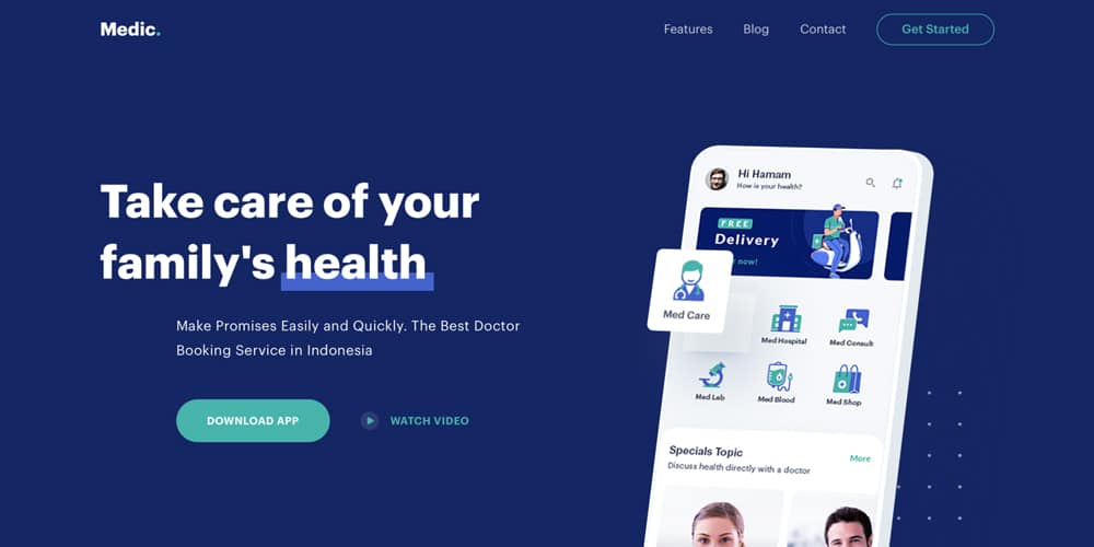 Medical App Web Template