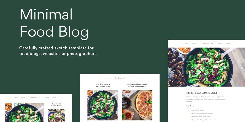 Minimal Food Blog Template