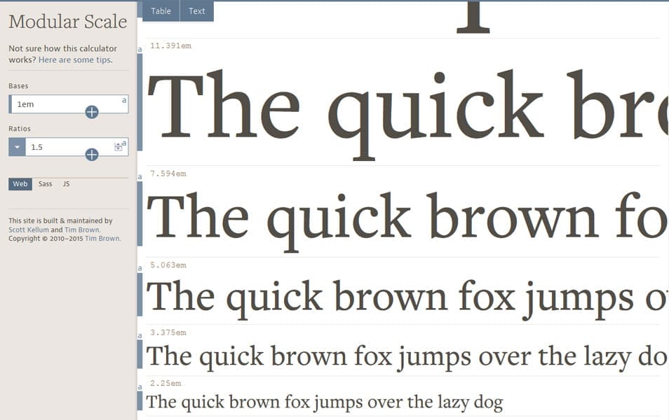 Converters and Calculators for Responsive Design, Color, Typography, Grid, Pixel Density 27 Modularscale