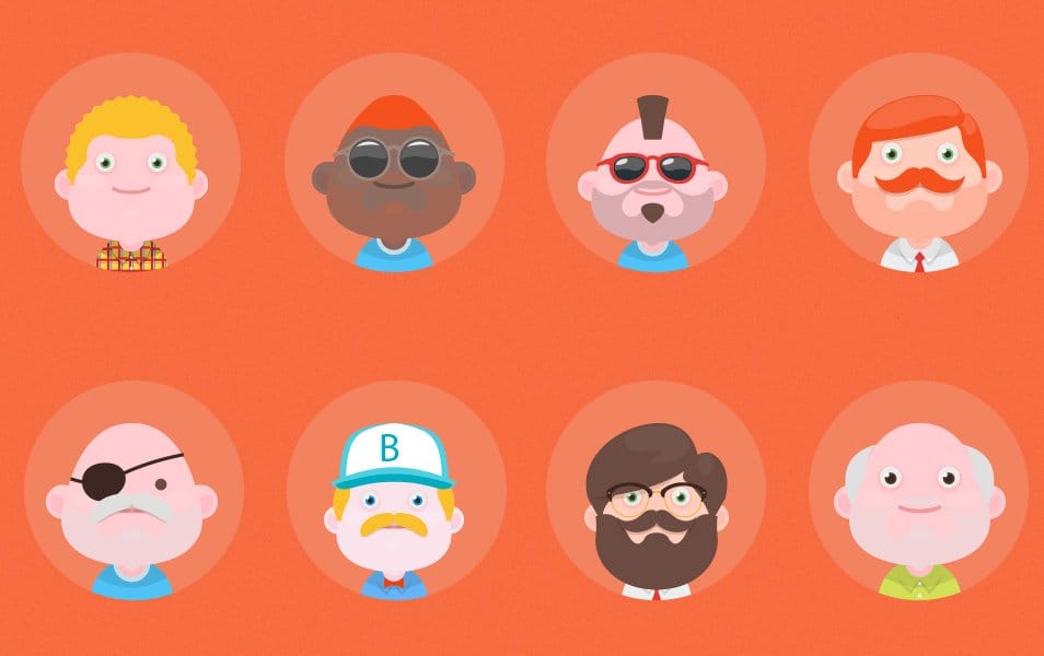 New Set of Free Material design avatars