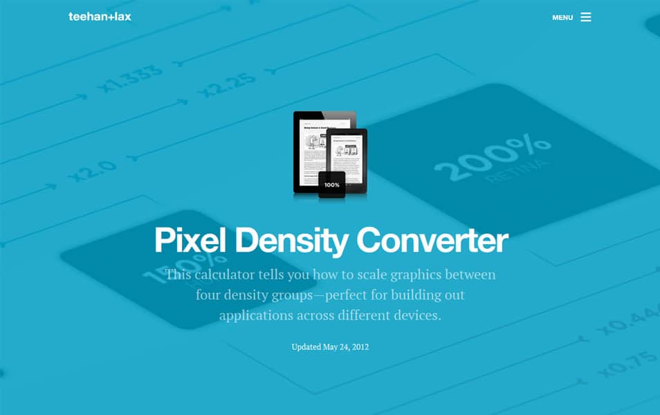 Converters and Calculators for Responsive Design, Color, Typography, Grid, Pixel Density 41 Pixel Density Converter