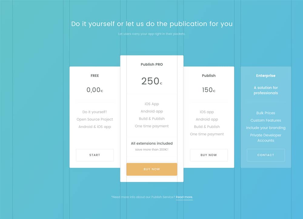 Pricing Table