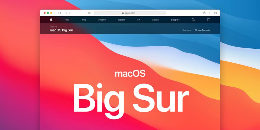 Safari Big Sur Mockup