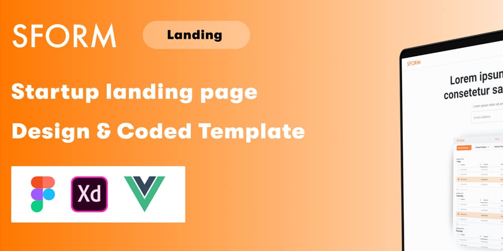 Sform Startup Landing page Template