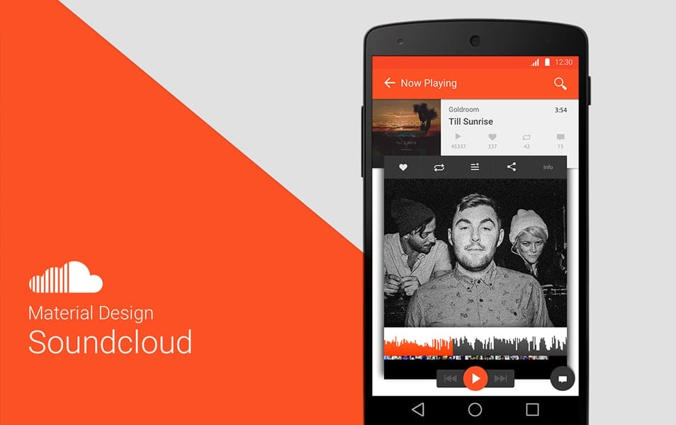 Soundcloud Material Design