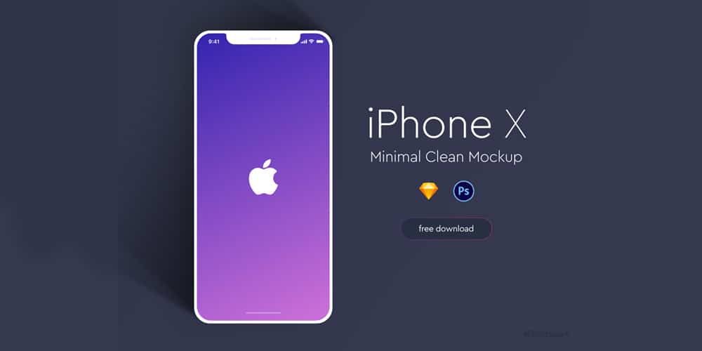 iPhoneX Minimal Clean Mockup