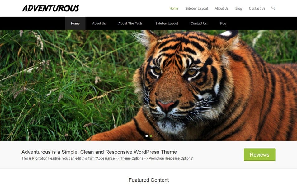 Adventurous WordPress Theme