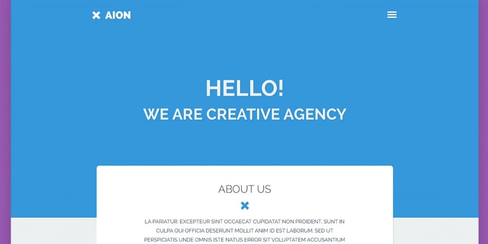 Free Corporate and Business Web Templates PSD 35 Aion Free Web Template PSD