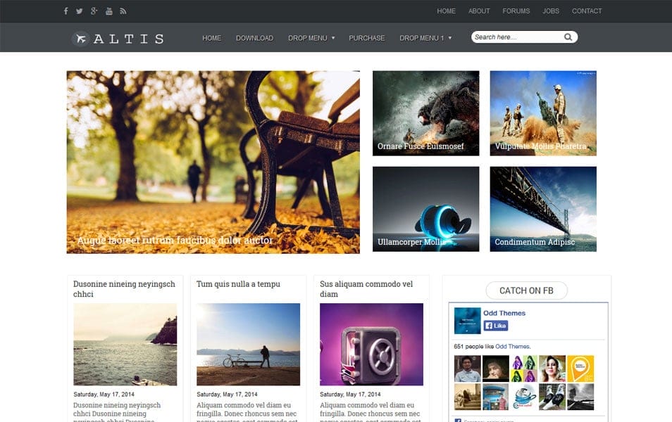 40+ Latest Free Grid Style Blogger Templates 2021 44 Altis Magazine Blogger Template