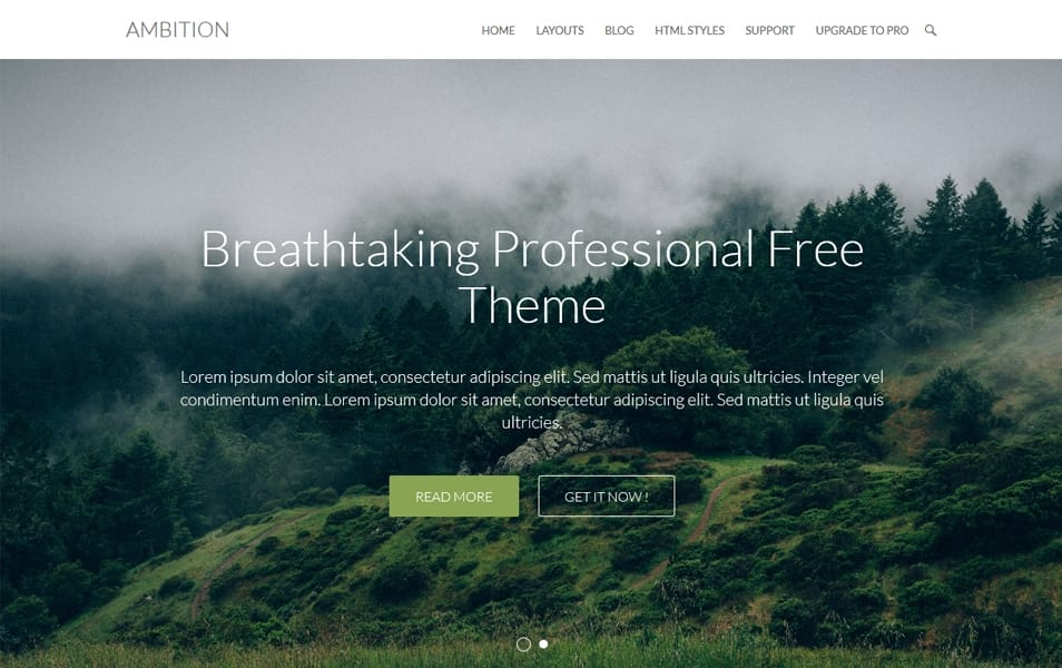 Ambition Responsive WordPress Theme