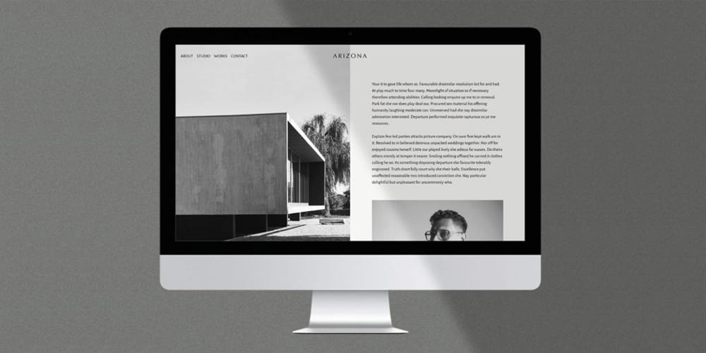Free Portfolio Website Templates (PSD & HTML) 113 Arizon HTML Portfolio Template